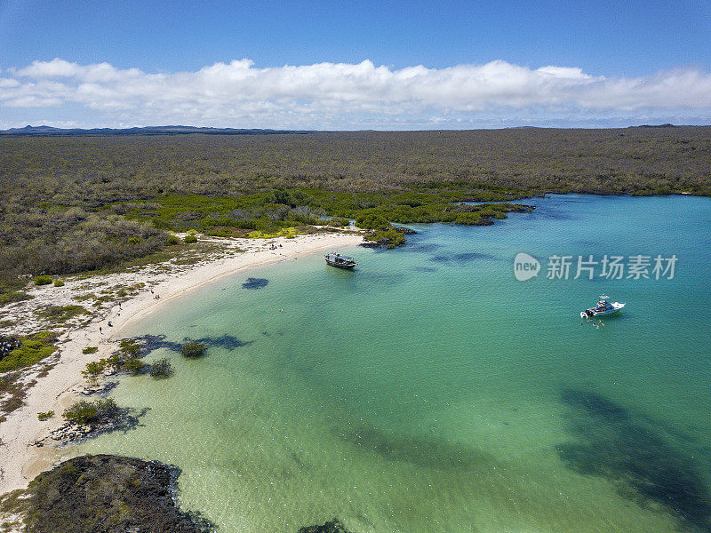 圣克里斯托巴尔岛，加拉帕戈斯，从Cerro Brujo海滩